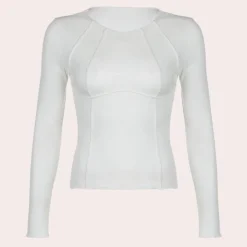 Truien & Vesten Dames*Eenvoudige damestop met lange mouwen voor de zomer