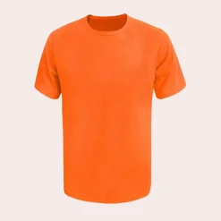 Shirts Heren*Effen zomert-shirt Oranje