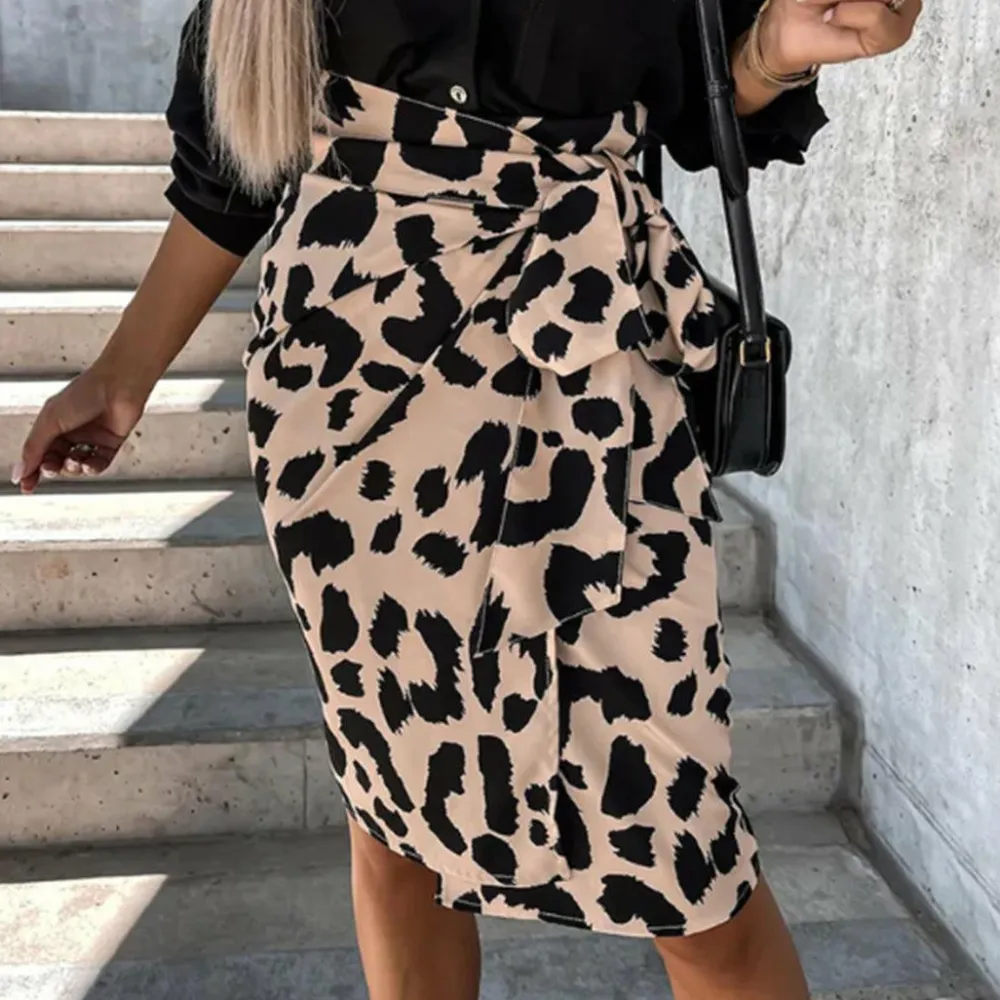 Broeken & Rokken Dames*EHLEYR - Zomerse rok met print Luipaard