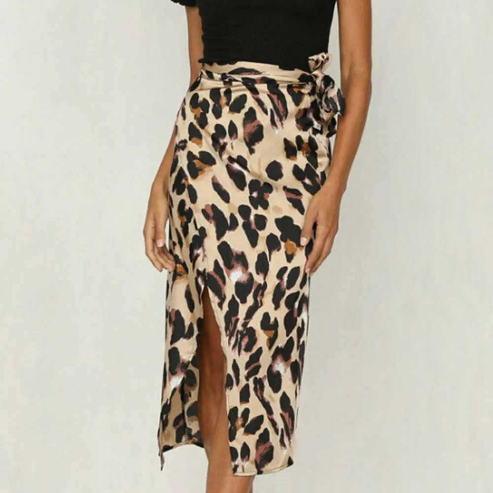 Broeken & Rokken Dames*EHLEYR - Zomerse rok met print Luipaard