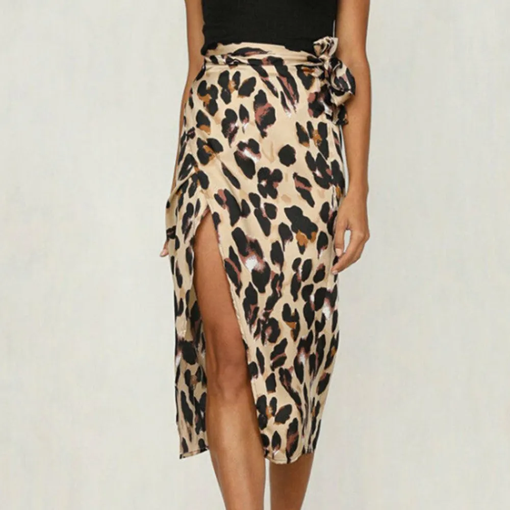 Broeken & Rokken Dames*EHLEYR - Zomerse rok met print Luipaard