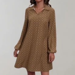 Jurken & Jumpsuits Dames*Eira - Damesjurk met lange mouwen voor de zomer