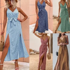 Jurken & Jumpsuits Dames*EIRINI - Zomerse maxi-jurk met split