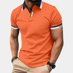 Shirts Heren*Elegant herenpoloshirt voor de zomer Oranje