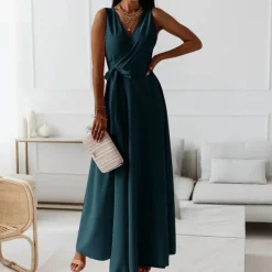 Jurken & Jumpsuits Dames*Elegante dames maxi-jurk met v-hals voor de zomer