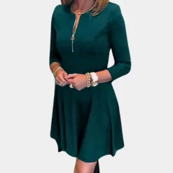 Jurken & Jumpsuits Dames*Elegante damesjurk met rits voor de zomer