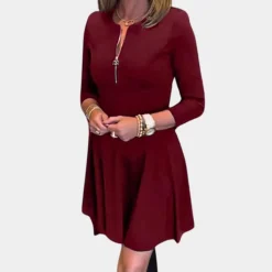 Jurken & Jumpsuits Dames*Elegante damesjurk met rits voor de zomer