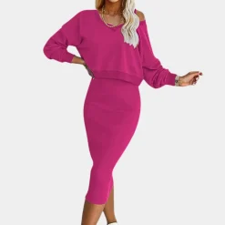 Jurken & Jumpsuits Dames*Elegante damesjurk met trui voor de zomer