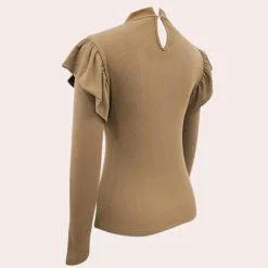 Topjes & Shirts Dames*Elegante damesshirt met lange mouwen voor de zomer
