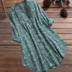 Blazers & Blouses Dames*Elegante en lange bloemenblouse voor dames - Perfect voor de Lente en Zomer