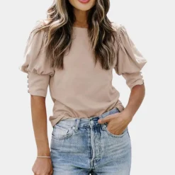 Blazers & Blouses Dames*Elegante losse zomerblouse voor dames