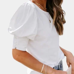 Blazers & Blouses Dames*Elegante losse zomerblouse voor dames