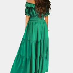 Jurken & Jumpsuits Dames*Elegante off shoulder maxi zomerjurk voor dames