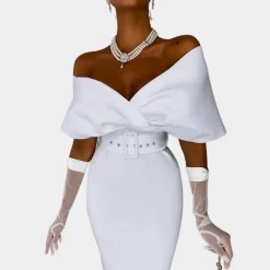 Jurken & Jumpsuits Dames*Elegante off-shoulder zomeravondjurk voor dames