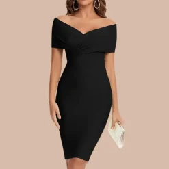 Jurken & Jumpsuits Dames*Elegante off-shoulder zomerjurk voor dames