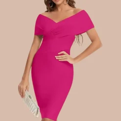 Jurken & Jumpsuits Dames*Elegante off-shoulder zomerjurk voor dames