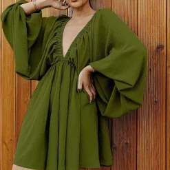 Jurken & Jumpsuits Dames*Elegante plus size zomerjurk voor dames Groen