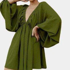 Jurken & Jumpsuits Dames*Elegante plus size zomerjurk voor dames Groen