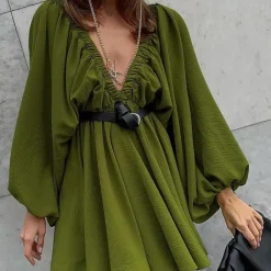 Jurken & Jumpsuits Dames*Elegante plus size zomerjurk voor dames Groen