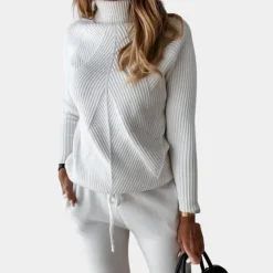 Sets Dames*Elegante tweedelige gebreide damesset