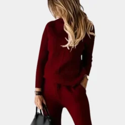 Sets Dames*Elegante tweedelige gebreide damesset