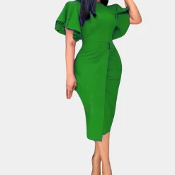 Jurken & Jumpsuits Dames*Elegante zomerjurk met uitlopende mouwen voor dames