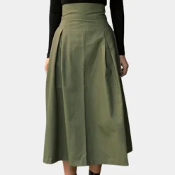 Broeken & Rokken Dames*Elegante zomerse damesrok Legergroen