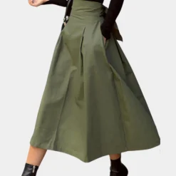 Broeken & Rokken Dames*Elegante zomerse damesrok Legergroen