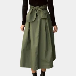 Broeken & Rokken Dames*Elegante zomerse damesrok Legergroen