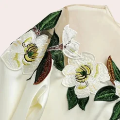 Blazers & Blouses Dames*Elegante zomerse gebloemde damesblouse Beige