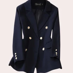 Jassen Dames*Elegante zomertrenchcoat voor dames Marineblauw