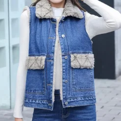 Truien & Vesten Dames*ELENA - Luxe Zomervest voor Dames Blauw