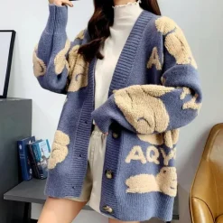 Truien & Vesten Dames*Elettra - V-hals Bear gebreid zomer vest voor dames