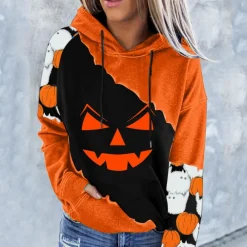 Truien & Vesten Dames*Elizabet - Griezelig Trendy Dames Sweatshirt voor Zomer en Halloween