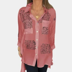 Topjes & Shirts Dames*Elizah - Stijlvol zomers damesshirt met letterprint