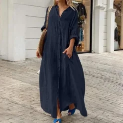 Jurken & Jumpsuits Dames*Elka - Zomerse casual maxi-jurk voor dames