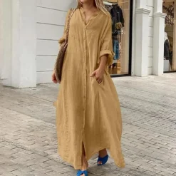 Jurken & Jumpsuits Dames*Elka - Zomerse casual maxi-jurk voor dames