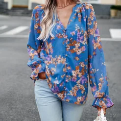 Blazers & Blouses Dames*ELLIE - Modieuze bloemenblouse voor de zomer