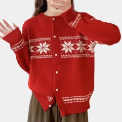 Truien & Vesten Dames*ELYSE - Comfortabel Zomervest voor Dames Rood