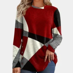 Topjes & Shirts Dames*Emery - Dames t-shirt met lange mouwen voor de zomer