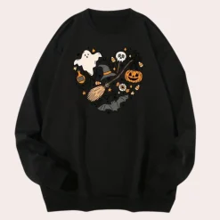 Truien & Vesten Dames*Emese – Relaxed-Fit Zomerse Halloween Sweatshirt voor Vrouwen