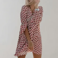 Jurken & Jumpsuits Dames*Emilie - Stijlvolle damesjurk voor de zomer Rood