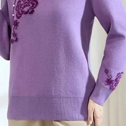 Truien & Vesten Dames*Emiliya - Elegante zomerse trui met mandarijnkraag voor dames