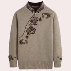 Truien & Vesten Dames*Emiliya - Elegante zomerse trui met mandarijnkraag voor dames