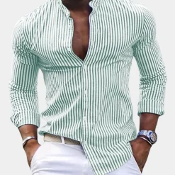 Shirts Heren*Emmet - Herenoverhemd met lange mouwen voor de zomer