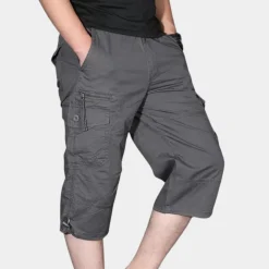 Broeken Heren*Enzio - Zomerse driekwart heren cargo broek