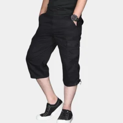 Broeken Heren*Enzio - Zomerse driekwart heren cargo broek