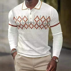 Shirts Heren*Ernest - Stijlvol herenoverhemd met lange mouwen voor de zomer Wit