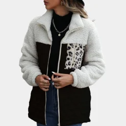 Jassen Dames*Estefania - Modieuze Lente/Zomer Plush Jas voor de Elegante Dame