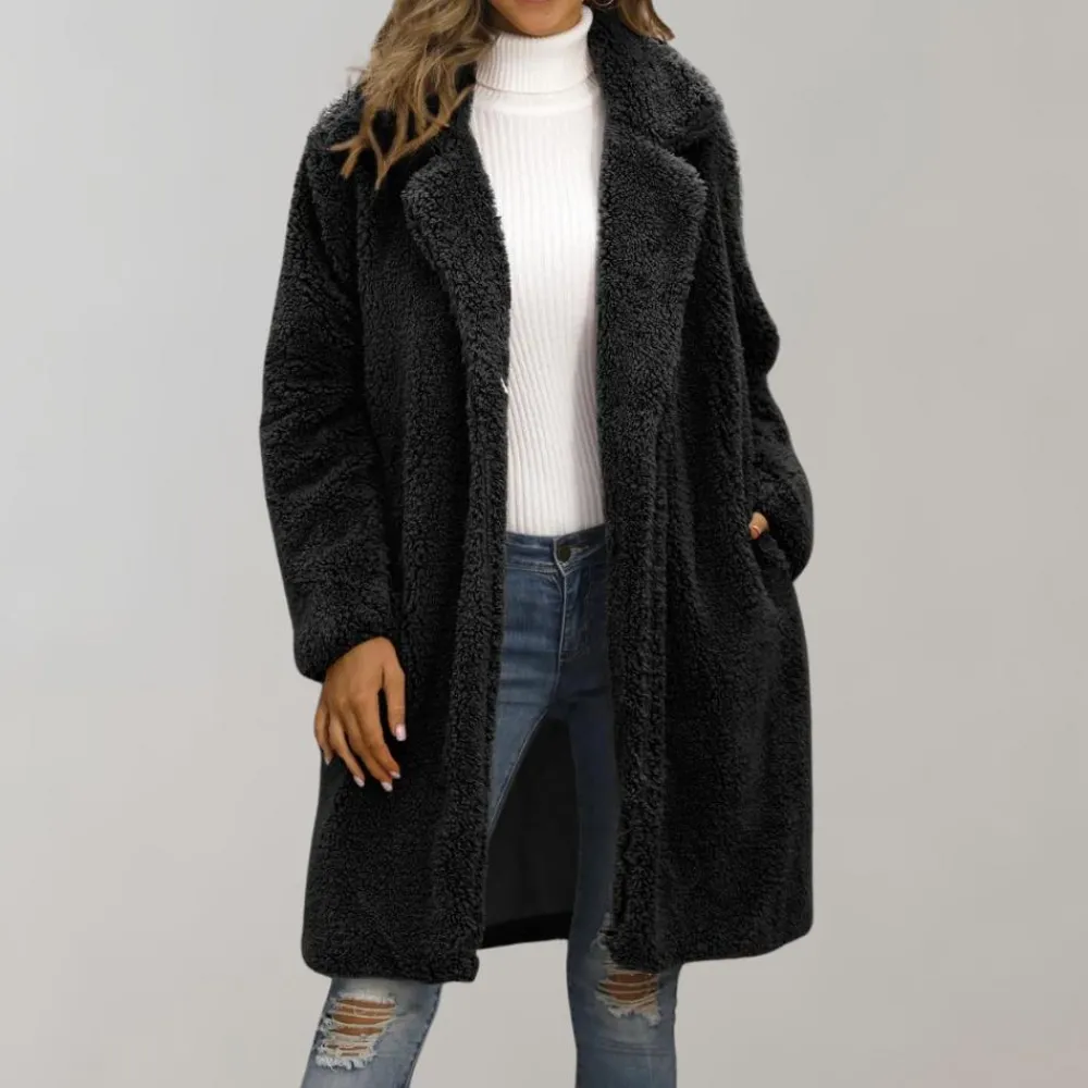 Jassen Dames*Esteri - Lange winterjas voor vrouwen Zwart